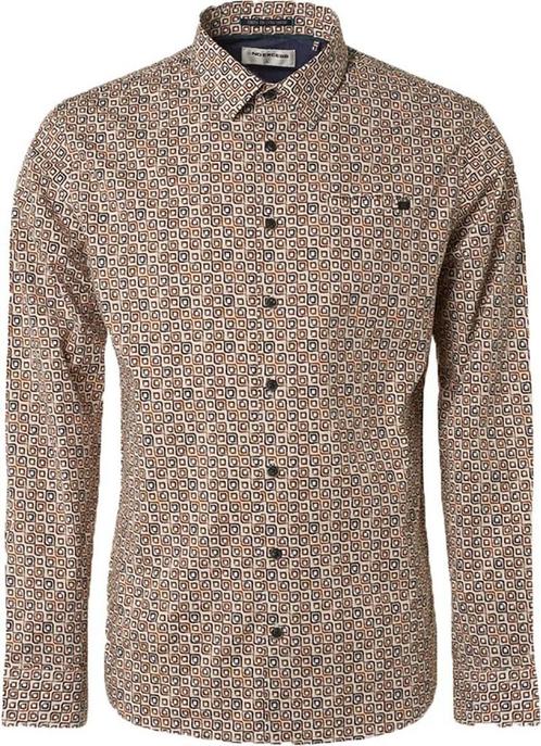 No Excess Overhemd Print Caramel maat L Heren, Kleding | Heren, Overhemden, Oranje, Nieuw, Verzenden