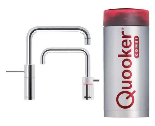 €1375 QUOOKER COMBI NORDIC SQUARE TWINTAP CHROOM - 22NSCHRT, Huis en Inrichting, Keuken | Keukenbenodigdheden, Ophalen of Verzenden