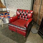 Chesterfield Bolton Fauteuil - Antiek rood, Huis en Inrichting, Fauteuils, Nieuw, Leer