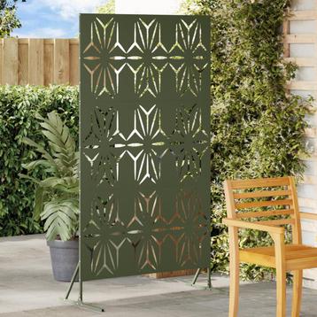 vidaXL Privacy Scherm in olijfgroen, 100x50x180 cm, staal beschikbaar voor biedingen