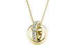 Goudkleurige ketting met zirkonia's