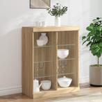 vidaXL Dressoir met LED-verlichting 81x37x100 cm sonoma, Verzenden, Nieuw, 50 tot 100 cm, 25 tot 50 cm