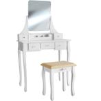 Makeup-tafel Claire met hocker - wit, Verzenden, Nieuw