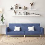 vidaXL Slaapbank 2-zits stof blauw, Huis en Inrichting, Verzenden, Nieuw, Tweepersoons, Stof