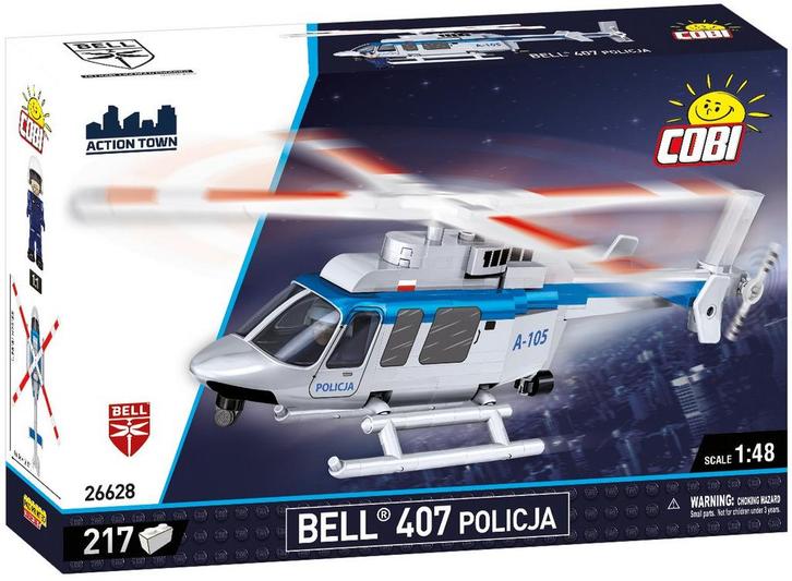 COBI 26628 BELL 407 Politie (Voertuigen, Modelbouwsets), Kinderen en Baby's, Speelgoed | Bouwstenen, Nieuw, Verzenden