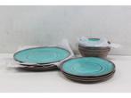 Bo-Camp - Servies - Halo - 12 Stuks - Aqua, Huis en Inrichting, Verzenden, Zo goed als nieuw