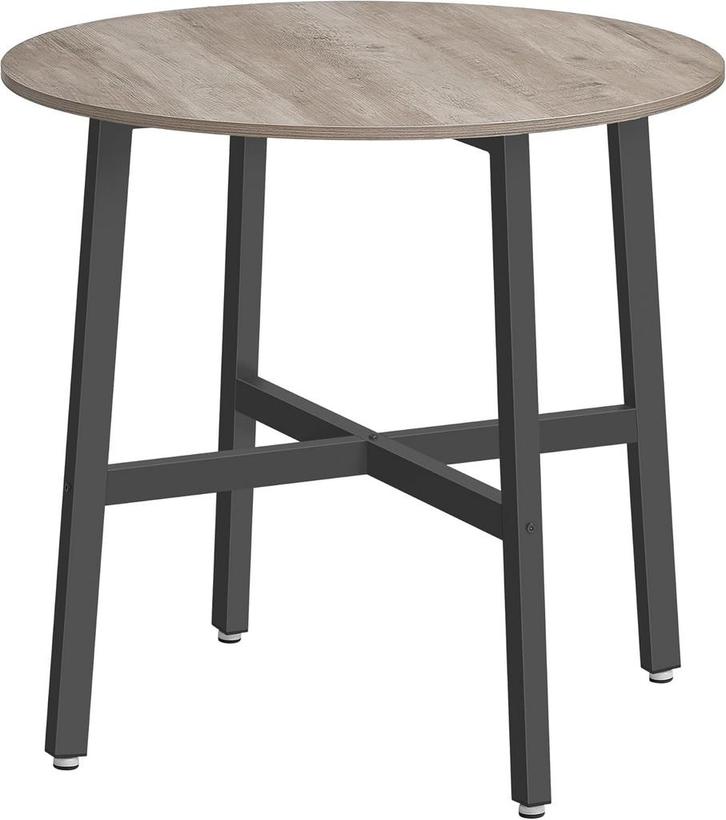Eettafel / keukentafel - rond - diameter 80 cm - grijs /, Huis en Inrichting, Tafels | Eettafels, Verzenden