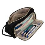 Maaleo Grote School Etui - Zwart - Twee Vakken - Waterafs..., Sieraden, Tassen en Uiterlijk, Tassen | Rugtassen, Ophalen of Verzenden