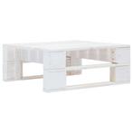 vidaXL Tuinhocker pallet hout wit, Tuin en Terras, Tuinsets en Loungesets, Verzenden, Nieuw