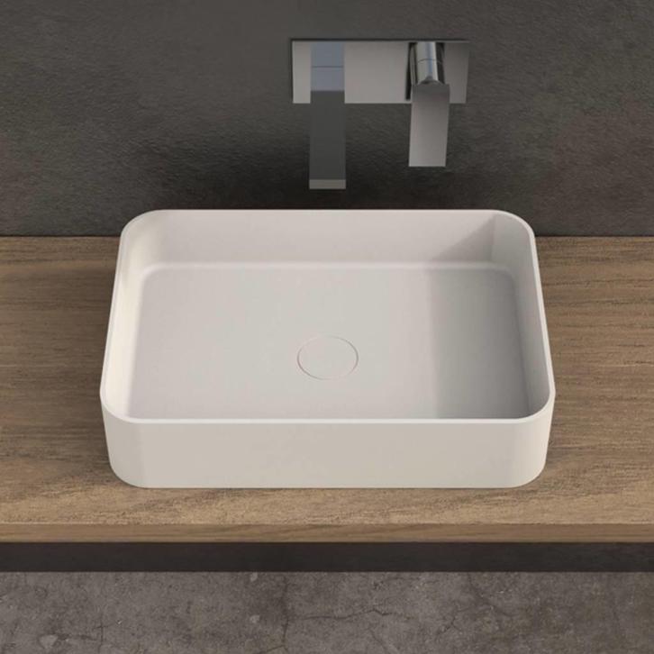 Opbouwwastafel Ideavit Solidthin 50x35x12.5 cm Solid Surface, Doe-het-zelf en Verbouw, Sanitair, Ophalen of Verzenden