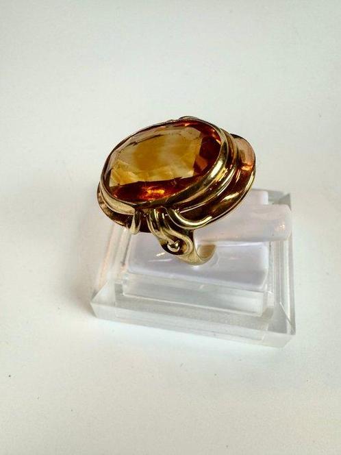 Ring - 14 karaat Geel goud Citrien - Citrien, Sieraden, Tassen en Uiterlijk, Ringen