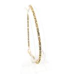 Gouden vierkante koningsschakel armband | 23 cm, Ophalen of Verzenden, Gebruikt, Overige kleuren, Goud