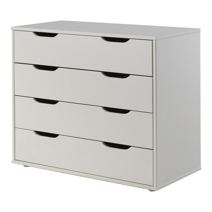 PINO KOMMODE 4 LADEN WIT, Huis en Inrichting, Kasten | Kledingkasten, Nieuw, Ophalen of Verzenden