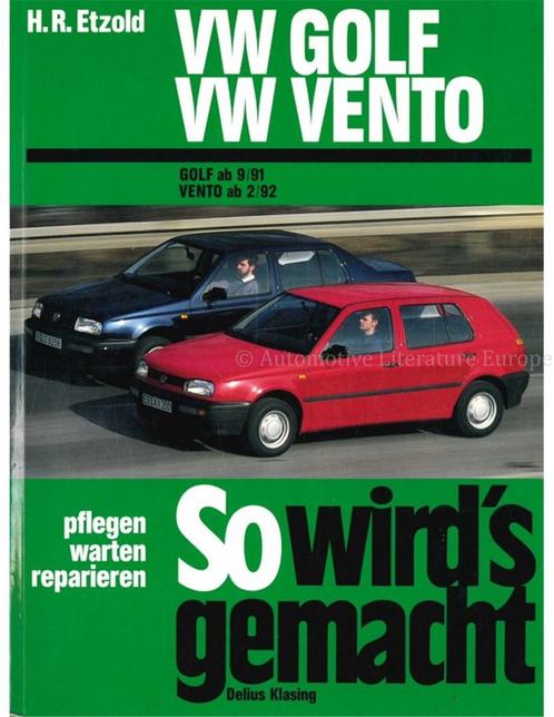 1991 - 1993 VW GOLF | VENTO, BENZINE VRAAGBAAK DUITS (SO, Auto diversen, Handleidingen en Instructieboekjes