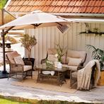 *WOONWINKEL* Brafab Flader Wicker Loungeset Met Beige Kussen, Tuin en Terras, Verzenden, Nieuw