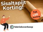Tot 50% korting op sisal tapijt met natuurlijke uitstraling!, Huis en Inrichting, Ophalen, Vierkant, Blauw, 200 cm of meer