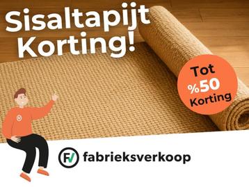 Tot 50% korting op stijlvol sisal tapijt OP is echt OP beschikbaar voor biedingen