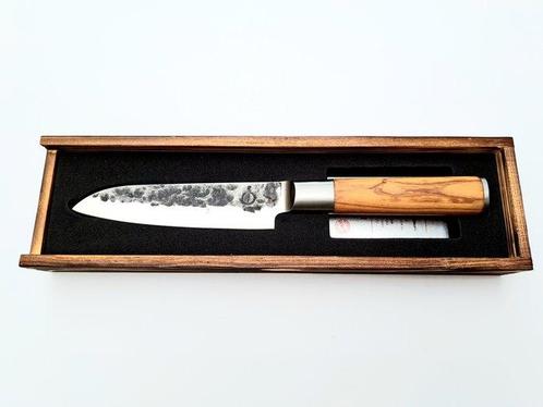 Santoku Knife - Forged and Hammered - 440C Japanese, Antiek en Kunst, Antiek | Keukenbenodigdheden