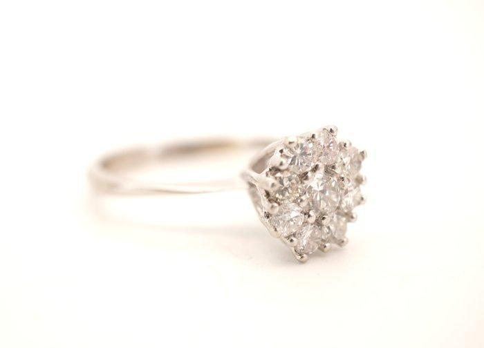 Ring - 18 karaat Witgoud Diamant (Natuurlijk), Sieraden, Tassen en Uiterlijk, Ringen