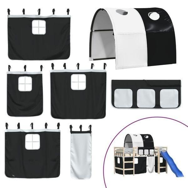 Gordijnen Hoogslaper Wit Zwart | Tweedekansje | OP=OP, Kinderen en Baby's, Kinderkamer | Bedden, 85 tot 100 cm, 180 cm of meer