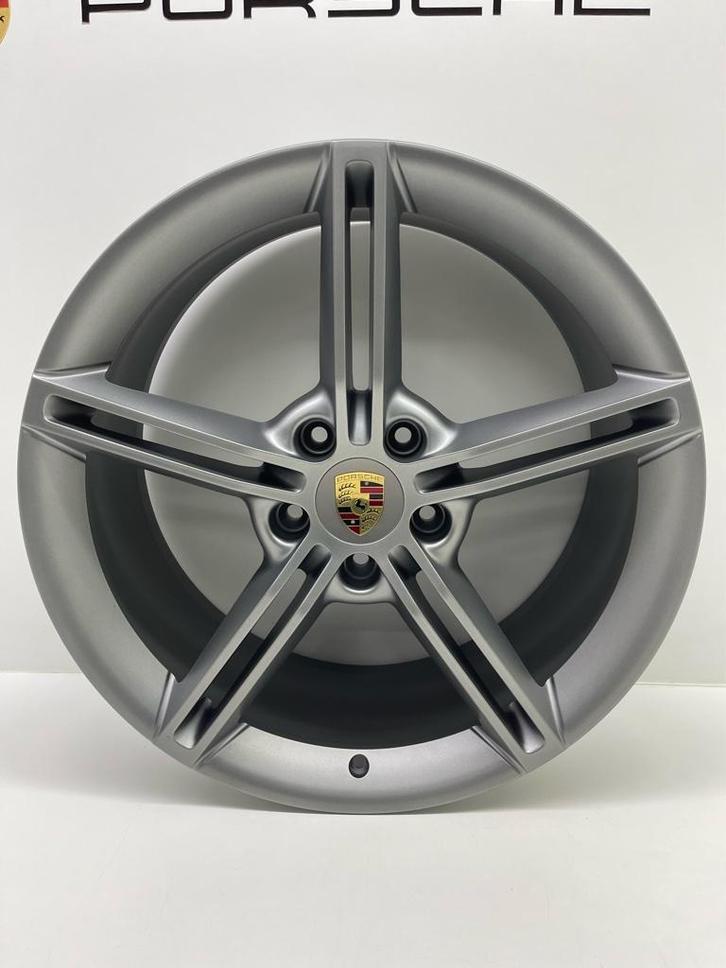Porsche Taycan ORIGINELE 21 Mission E Platinium met banden, Auto-onderdelen, Banden en Velgen, 21 inch, Zomerbanden, 305 mm, Personenwagen