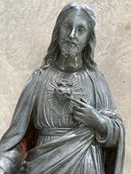 Beeld, Sacro Cuore di Gesù - 70 cm - Metaal, Tin