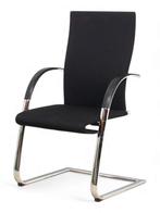 Ahrend 350 vergaderstoel, zwart-chrome, Ophalen of Verzenden, Gebruikt, Zwart