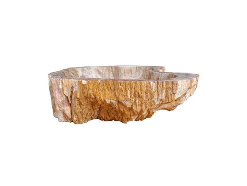 Fossiel Waskom - Versteend Hout  48x38x15, Huis en Inrichting, Badkamer | Badkamermeubels, Wastafelkast, Nieuw, Verzenden