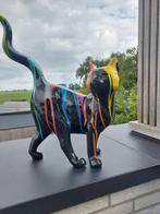 Beeld, modern image black cat with long tail - 49 cm -, Antiek en Kunst, Kunst | Designobjecten