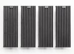 GGM Gastro | (4 stuks) Gietijzeren grillrooster - 175x515mm, Verzenden