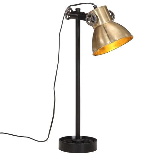 vidaXL Bureaulamp 25 W E27 15x15x55 cm antiek messing, Huis en Inrichting, Lampen | Overige, Nieuw, Verzenden