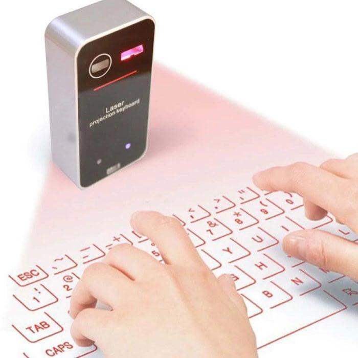 Pocket Laser Toetsenbord - Draagbaar Mini Virtueel Keyboard, Computers en Software, Toetsenborden, Nieuw, Verzenden