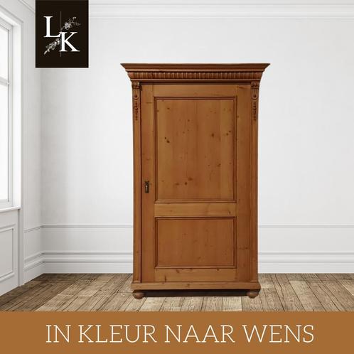 Landelijke klassieke kast, eendeurskast, linnenkast,hangkast, Antiek en Kunst, Antiek | Meubels | Kasten
