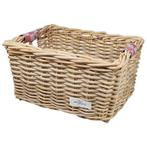 Wicked Rieten Fietsmand L Pink Checker grijs, Verzenden, Nieuw