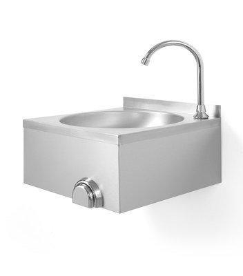 Hendi RVS Wasbak | Kniebediening | 400 x 400 x (H) 450 mm, Zakelijke goederen, Horeca | Overige, Verzenden