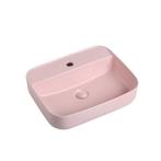 Wastafel Alice 50x40x14cm mat roze met 1 kraangat inclusief, Doe-het-zelf en Verbouw, Sanitair, Nieuw, Verzenden