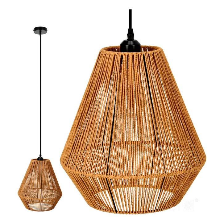 LED Hanglamp E27 bamboe 33cm Sibu, Huis en Inrichting, Lampen | Hanglampen, Nieuw, 50 tot 75 cm, Ophalen of Verzenden