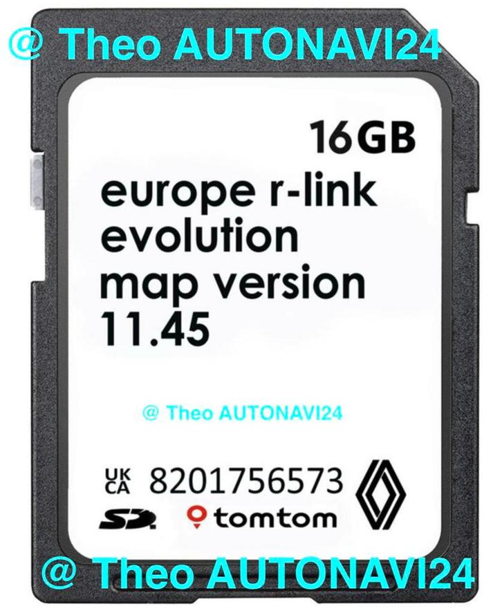 Renault R-Link SD kaart 11.45 Navigatie update 2025-2026, Computers en Software, Navigatiesoftware, Heel Europa, Update, Nieuw