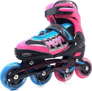 Move Fast Inlineskates - Maat 38-41 - Unisex - roze/zwart/bl beschikbaar voor biedingen