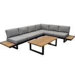 Ravenna platform hoek loungeset 5 delig antraciet aluminium, Ophalen of Verzenden, Nieuw