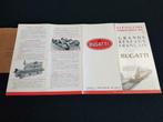 1937 Bugatti Exposition Internationale brochure Frans, Verzenden, Zo goed als nieuw