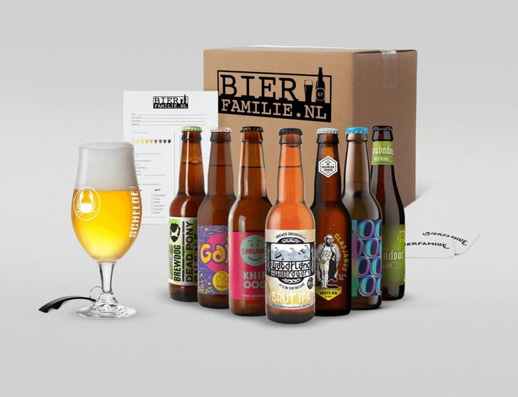Bierpakket I.P.A. 8 bieren + glas, Diversen, Levensmiddelen