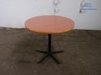 Ronde bijzettafel | Tweedehands | Kersen blad | Zwarte poot, Verzenden, Gebruikt
