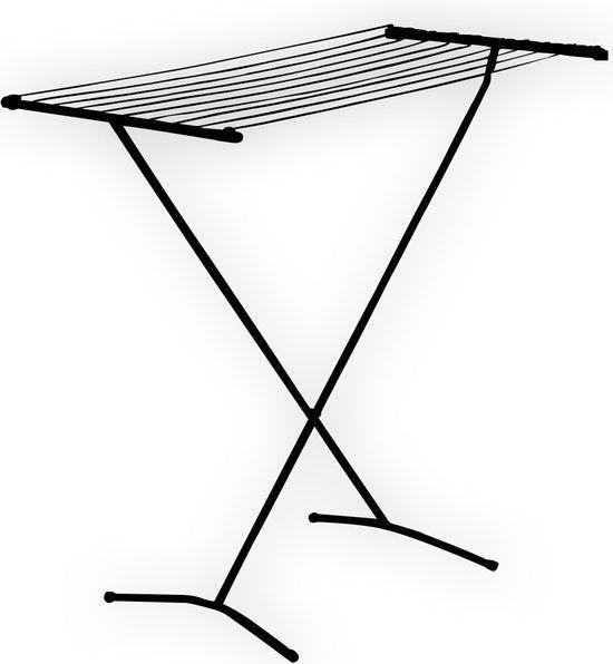 2dekans | BRASQ Droogrek Staand Zwart - 8 meter - Wasdroger, Tuin en Terras, Droogmolens en Wasrekken, Zo goed als nieuw, Ophalen of Verzenden