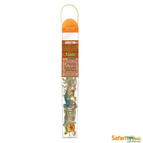 Speelfiguren Dinos met Veren Toob - Safari Ltd 12 stuks, Kinderen en Baby's, Speelgoed | Overig