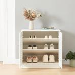 Schoenenkast Løten 62x63x36 cm wit [en.casa], Huis en Inrichting, Verzenden, Nieuw