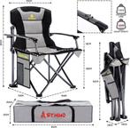 Campingstoel - Visstoel - Vouwstoel - Grijs - Symino, Verzenden, Zo goed als nieuw
