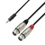 Adam Hall 3 Star YWFF 0100 3,5mm mini-jack naar 2x XLR, Muziek en Instrumenten, Kabels en Stekkers, Ophalen of Verzenden, Nieuw