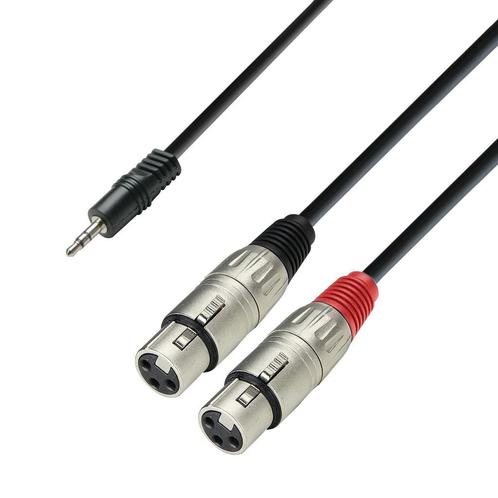 Adam Hall 3 Star YWFF 0100 3,5mm mini-jack naar 2x XLR, Muziek en Instrumenten, Kabels en Stekkers, Nieuw, Ophalen of Verzenden