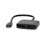 USB C naar HDMI en DisplayPort adapter | Nedis (2x 4K@60Hz), Computers en Software, Pc- en Netwerkkabels, Verzenden, Nieuw